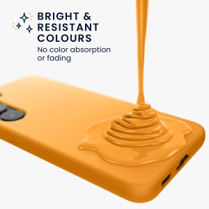Husa Kwmobile pentru Samsung Galaxy A55, Portocaliu, Silicon, KWM000021ME007C - Img 5