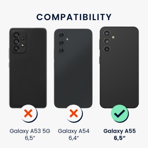 Husa Kwmobile pentru Samsung Galaxy A55, Transparent/Negru, Silicon, KWM000021MO001C - Img 7