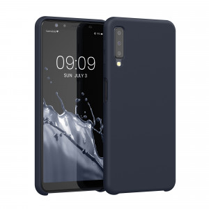 Husa Kwmobile pentru Samsung Galaxy A7 (2018), Silicon, Albastru, 47730.186 - Img 1