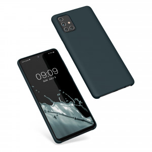 Husa kwmobile pentru Samsung Galaxy A71, Silicon, Albastru, 51209.202 - Img 2