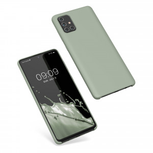 Husa kwmobile pentru Samsung Galaxy A71, Silicon, Verde, 51209.172 - Img 2