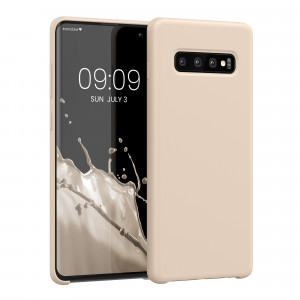 Husa kwmobile pentru Samsung Galaxy S10 Plus, Silicon, Bej, 49028.210 - Img 1