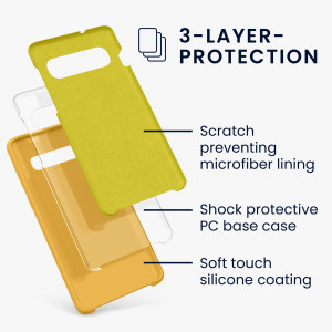 Husa Kwmobile pentru Samsung Galaxy S10, Silicon, Galben, 47732.191 - Img 3