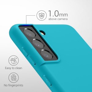 Husa Kwmobile pentru Samsung Galaxy S21, Albastru deschis, Silicon, KWM000012BS041C - Img 3