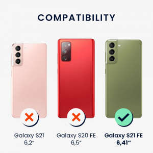 Husa Kwmobile pentru Samsung Galaxy S21 FE, Silicon, Albastru, 55485.64 - Img 6