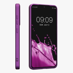Husa Kwmobile pentru Samsung Galaxy S21 FE, Violet, Silicon, 55485.24 - Img 3