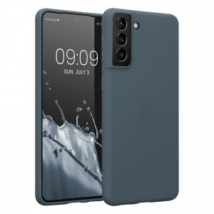 Husa Kwmobile pentru Samsung Galaxy S21 Plus, Silicon, Albastru, 54065.202 - Img 1