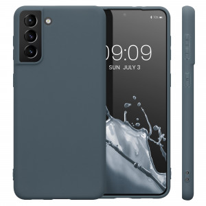 Husa Kwmobile pentru Samsung Galaxy S21 Plus, Silicon, Albastru, 54065.202 - Img 2