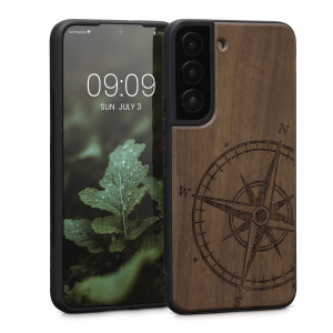 Husa Kwmobile pentru Samsung Galaxy S22, Lemn, Maro, 58306.02 - Img 1