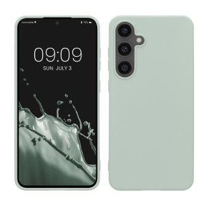 Husa Kwmobile pentru Samsung Galaxy S24 FE, Verde deschis, Silicon, KWM000021WC004C - Img 1