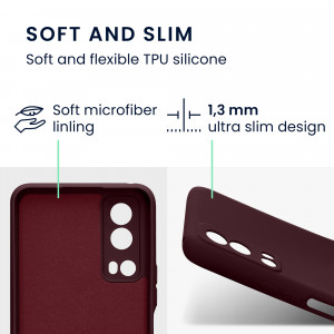 Husa kwmobile pentru Vivo Y72 5G/Y52 5G, Silicon, Visiniu, 59095.187 - Img 5