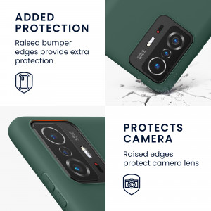 Husa kwmobile pentru Xiaomi 11/11T, Silicon, Verde, 56245.166 - Img 4