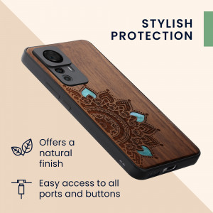 Husa Kwmobile pentru Xiaomi 12T/12T Pro, Multicolor, Lemn/Silicon, 60150.09 - Img 7