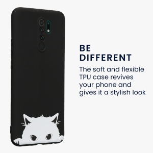 Husa Kwmobile pentru Xiaomi Redmi 9, Negru/Alb, Silicon, KWM000011MO004C - Img 3