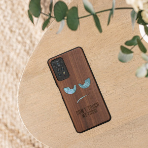 Husa Kwmobile pentru Xiaomi Redmi Note 11 Pro 5G/Redmi Note 12 Pro, Maro/Negru, Lemn/Silicon, 57381.15 - Img 6