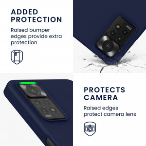 Husa kwmobile pentru Xiaomi Redmi Note 11 Pro/Redmi Note 11 Pro 5G/Redmi Note 12 Pro , Silicon, Albastru, 57373.182 - Img 4