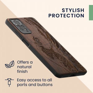 Husa kwmobile pentru Xiaomi Redmi Note 11 Pro/Redmi Note 11 Pro 5G/Redmi Note 12 Pro , Lemn, Maro, 57381.09 - Img 2