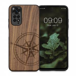 Husa Kwmobile pentru Xiaomi Redmi Note 11/Redmi Note 11s, Lemn, Maro, 57386.01 - Img 2