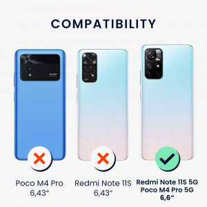 Husa Kwmobile pentru Xiaomi Redmi Note 11S 5G/Poco M4 Pro 5G, Silicon, Negru, 57925.47 - Img 6