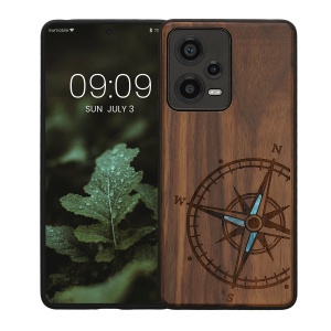 Husa Kwmobile pentru Xiaomi Redmi Note 12 Pro 5G, Maro/Albastru, Lemn, KWM000018BW004C - Img 2