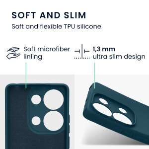 Husa Kwmobile pentru Xiaomi Redmi Note 13 Pro, Albastru, Silicon, KWM000020NZ004C - Img 5