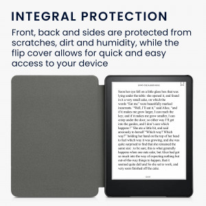 Husa pentru Amazon Kindle Paperwhite 11, Kwmobile, Gri/Alb, Textil, 56260.08 - Img 5