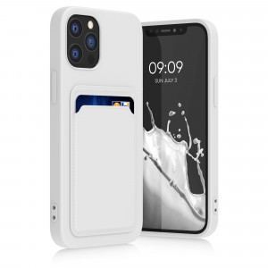 Husa pentru Apple iPhone 12 / iPhone 12 Pro, Silicon, Alb, 55112.48, kwmobile - Img 1