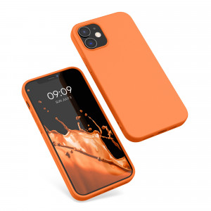 Husa pentru Apple iPhone 12 / iPhone 12 Pro, Silicon, Portocaliu, 53938.150, kwmobile - Img 2