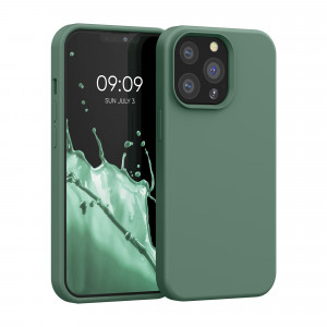 Husa pentru Apple iPhone 13 Pro, Silicon, Verde, 55880.166, kwmobile - Img 1