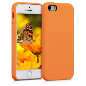 Husa pentru Apple iPhone 5 / iPhone 5s / iPhone SE, Silicon, Portocaliu, 42766.150 - Img 1