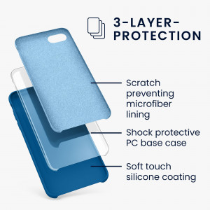 Husa pentru Apple iPhone 8 / iPhone 7 / iPhone SE 2, Silicon, Albastru, 40225.228, kwmobile - Img 3