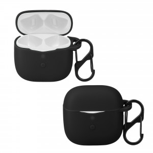 Husa pentru casti SoundPEATS Air 3, Kwmobile, Negru, Silicon, 56754.01 - Img 2