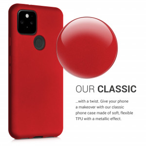 Husa pentru Google Pixel 5, Silicon, Rosu, 53565.36 - Img 4