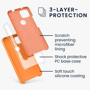Husa pentru Google Pixel 5a, Silicon, Portocaliu, 55207.150, kwmobile - Img 3
