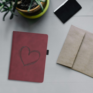 Husa pentru Kobo Aura H2O Edition 1, Piele ecologica, Rosu, kwmobile, 56880.01 - Img 3