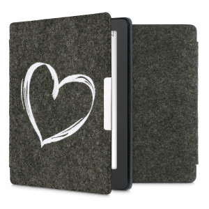 Husa pentru Kobo Aura H2O Edition 2, Textil, Gri, kwmobile, 49111.04 - Img 1