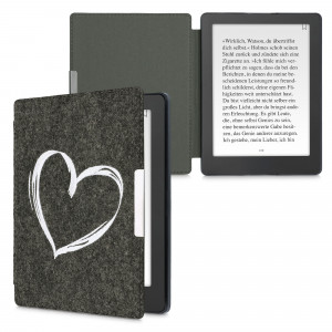 Husa pentru Kobo Aura H2O Edition 2, Textil, Gri, kwmobile, 49111.04 - Img 2