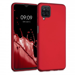 Husa pentru Samsung Galaxy A12, Silicon, Rosu, 54052.36 - Img 1