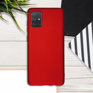 Husa pentru Samsung Galaxy A71, Silicon, Rosu, 51213.36 - Img 3