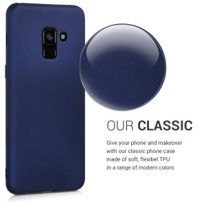 Husa pentru Samsung Galaxy A8 (2018), Silicon, Albastru, 45634.64 - Img 4