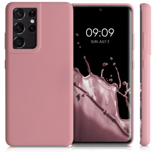 Husa pentru Samsung Galaxy S21 Ultra, Silicon, Roz, 54074.193, kwmobile - Img 2
