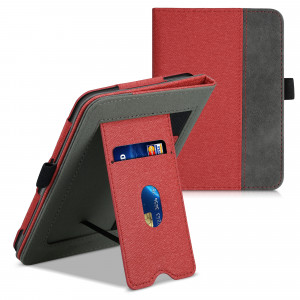 Husa pentru Tolino Vision 4 / Vision 3 / Vision 2 / Vision 1, Piele ecologica, Rosu, kwmobile, 50211.04 - Img 2