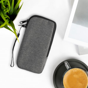 Husa Universala Kwmobile marime XL - 6,8 inch, Textil, Gri, 58228.4.19 - Img 3