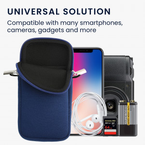 Husa Universala Kwmobile marime XXL - 7 inch, Neopren, Albastru, 58700.5.17 - Img 5