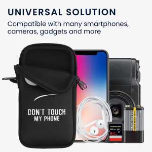 Husa Universala Kwmobile marime XXL - 7 inch, Neopren, Negru/Alb, 58701.5.01 - Img 5