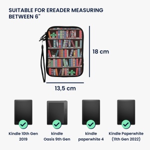 Husa Universala Kwmobile pentru eBook Reader de 6 inch, Multicolor, Neopren, KWM000010OR018C - Img 7