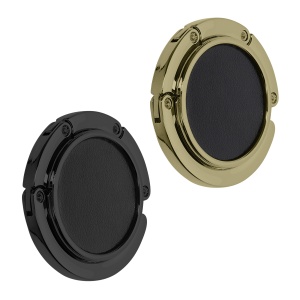 Set 2 Carlige de masa Kwmobile pentru genti, Auriu/Negru, Zinc, KWM000014YV007C - Img 1