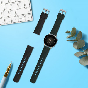 Set 2 Curele Kwmobile pentru Huawei Watch GT 3 Pro (43mm)/Watch GT 3 (42mm), Albastru/Verde, Silicon, 57109.07 - Img 3