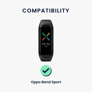 Set 2 Curele Kwmobile pentru OPPO Band Sport, Negru/Albastru, Nylon, KWM0000173Y005C - Img 5