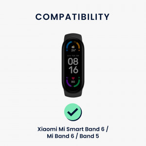 Set 2 curele kwmobile pentru Xiaomi Mi Smart Band 6/Mi Band 6/Band 5, Silicon, Gri/Verde, 59792.02 - Img 5